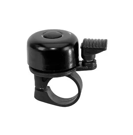 Ringklocka mini, svart, alu.